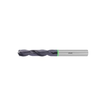 Pro Steel Solid Carbide Drill, 8.4 Mm Dia, 140 Deg Point Angle, TiAlN Coated, Plain Shank